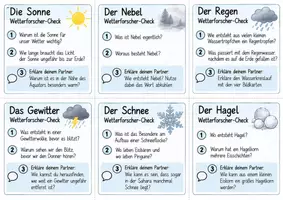 Vorschau - Arbeitsblätter - Abschreibtexte Wetter und Forscher Check Kärtchen - Seite 3