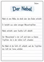 Vorschau - Arbeitsblätter - Abschreibtexte Wetter und Forscher Check Kärtchen - Seite 1