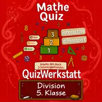 Vorschau - Stationenlernen - Division 3x interkaktives Quiz 5. Klasse differenziert - Deckblatt