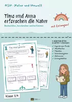 Vorschau - Unterrichtsreihen - Natur beobachten: Arbeitsblätter Sachunterricht 3/4 – 41 Seiten mit Lösungen - Deckblatt