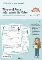 Vorschau - Unterrichtsreihen - Natur beobachten: Arbeitsblätter Sachunterricht 3/4 – 41 Seiten mit Lösungen - Seite 1