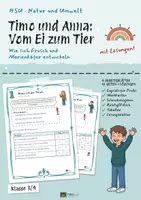 Vorschau - Unterrichtsreihen - Vom Ei zum Tier: Arbeitsblätter Sachunterricht 3/4 – 41 Seiten mit Lösungen - Deckblatt