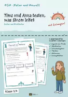 Vorschau - Unterrichtsreihen - Leiter und Nichtleiter: Arbeitsblätter Sachunterricht 3/4, 41 Seiten + Lösungen - Deckblatt