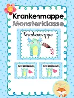 Vorschau - Bildkarten - Krankenmappe - Monsterklasse - Deckblatt