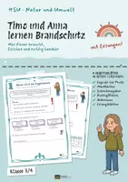 Vorschau - Unterrichtsreihen - Feuer und Brandschutz: Arbeitsblätter Sachunterricht 3/4, 41 Seiten + Lösungen - Seite 1