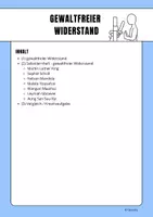 Vorschau - Arbeitsblätter - Der gewaltfreie Widerstand - Deckblatt