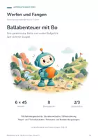 Vorschau - Stundenentwürfe - Werfen und Fangen – Sport Klasse 2/3 | 6 Sportstunden und 8 Übungskarten mit Roboter Bo - Seite 1