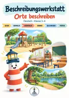Vorschau - Arbeitsblätter - Beschreibungswerkstatt – Orte beschreiben Klasse 3–4 | Ortsbeschreibung Deutsch mit Lösungen - Deckblatt