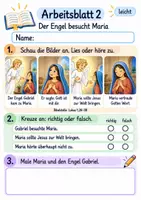 Vorschau - Arbeitsblätter - Jesus wird geboren | Religion Klasse 1 Arbeitsblätter | Evangelische Religionslehre | 10 Arbeitsblätter als PDF - Seite 2