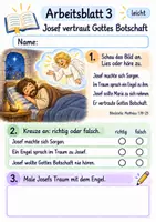 Vorschau - Arbeitsblätter - Jesus wird geboren | Religion Klasse 1 Arbeitsblätter | Evangelische Religionslehre | 10 Arbeitsblätter als PDF - Seite 3