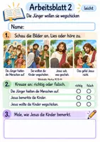 Vorschau - Arbeitsblätter - Jesus und die Kinder | Religion Klasse 1 Arbeitsblätter | Evangelische Religionslehre | 10 Arbeitsblätter als PDF - Seite 2