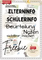 Vorschau - Arbeitsblätter - Notentranspazenz — Beurteilung sichtbar machen - Deckblatt