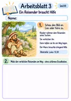 Vorschau - Arbeitsblätter - Der barmherzige Samariter | Religion Klasse 1 Arbeitsblätter | Evangelische Religionslehre | 10 Arbeitsblätter als PDF - Seite 3