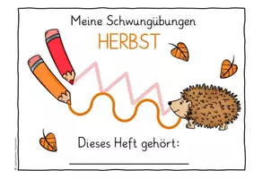 Vorschau - Arbeitsblätter - Meine Schwungübungen im Herbst - Seite 1
