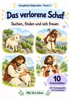 Vorschau - Arbeitsblätter - Das verlorene Schaf | Religion Klasse 1 Arbeitsblätter | Evangelische Religionslehre | 10 Arbeitsblätter als PDF - Deckblatt