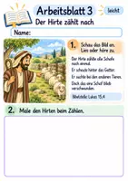 Vorschau - Arbeitsblätter - Das verlorene Schaf | Religion Klasse 1 Arbeitsblätter | Evangelische Religionslehre | 10 Arbeitsblätter als PDF - Seite 3