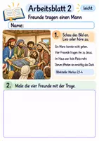 Vorschau - Arbeitsblätter - Jesus hilft und heilt | Religion Klasse 1 Arbeitsblätter | Evangelische Religionslehre | 10 Arbeitsblätter als PDF - Seite 2