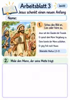 Vorschau - Arbeitsblätter - Jesus hilft und heilt | Religion Klasse 1 Arbeitsblätter | Evangelische Religionslehre | 10 Arbeitsblätter als PDF - Seite 3