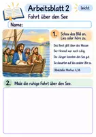 Vorschau - Arbeitsblätter - Jesus stillt den Sturm | Religion Klasse 1 Arbeitsblätter | Evangelische Religionslehre | 10 Arbeitsblätter als PDF - Seite 2
