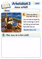 Vorschau - Arbeitsblätter - Jesus stillt den Sturm | Religion Klasse 1 Arbeitsblätter | Evangelische Religionslehre | 10 Arbeitsblätter als PDF - Seite 3