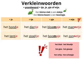 Voorbeeld - Verkleinwoorden (Dubbelzijdige poster (A3 liggend)) - Pagina 1