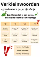 Voorbeeld - Verkleinwoorden (Dubbelzijdige poster (A3 liggend)) - Voorblad