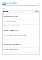 Vorschau - Arbeitsblätter - Konjunktiv I: Indirekte Rede in 4 Schritten | Gratis-Arbeitsblatt mit Merkkasten | Deutsch Klasse 8/9 | mit Lösung - Seite 1