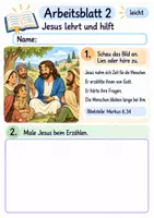 Vorschau - Arbeitsblätter - Jesus teilt Brot | Religion Klasse 1 Arbeitsblätter | Evangelische Religionslehre | 10 Arbeitsblätter als PDF - Seite 2