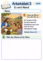 Vorschau - Arbeitsblätter - Jesus teilt Brot | Religion Klasse 1 Arbeitsblätter | Evangelische Religionslehre | 10 Arbeitsblätter als PDF - Seite 3