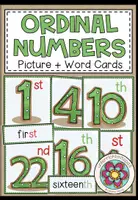 Vorschau - Bildkarten - Ordinal Numbers - Picture + Word Cards - Deckblatt