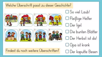 Vorschau - Fördermaterial/Inklusion - Bildergeschichte Herbst | Geschichten schreiben | digitale Tafelbilder & Arbeitsblätter | Klasse 2-4 - Seite 2