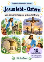 Vorschau - Arbeitsblätter - Jesus lebt – Ostern | Religion Klasse 1 Arbeitsblätter | Evangelische Religionslehre | 10 Arbeitsblätter als PDF - Deckblatt