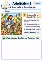 Vorschau - Arbeitsblätter - Jesus lebt – Ostern | Religion Klasse 1 Arbeitsblätter | Evangelische Religionslehre | 10 Arbeitsblätter als PDF - Seite 1