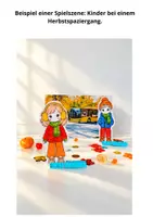 Vorschau - Mal- und Bastelvorlagen - Herbstspiel: 14 Kulissen & 35 Figuren - Seite 1
