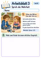 Vorschau - Arbeitsblätter - Miteinander leben wie Jesus | Religion Klasse 1 Arbeitsblätter | Evangelische Religionslehre | 10 Arbeitsblätter als PDF - Seite 3