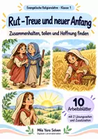 Vorschau - Arbeitsblätter - Rut – Treue und neuer Anfang | Religion Klasse 1 Arbeitsblätter | Evangelische Religionslehre | 10 Arbeitsblätter als PDF - Deckblatt