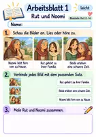 Vorschau - Arbeitsblätter - Rut – Treue und neuer Anfang | Religion Klasse 1 Arbeitsblätter | Evangelische Religionslehre | 10 Arbeitsblätter als PDF - Seite 1