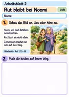 Vorschau - Arbeitsblätter - Rut – Treue und neuer Anfang | Religion Klasse 1 Arbeitsblätter | Evangelische Religionslehre | 10 Arbeitsblätter als PDF - Seite 2