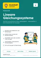 Vorschau - Arbeitsblätter - Lineare Gleichungssysteme Klasse 9 üben - Deckblatt