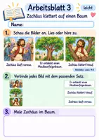 Vorschau - Arbeitsblätter - Zachäus begegnet Jesus | Religion Klasse 1 Arbeitsblätter | Evangelische Religionslehre | 10 Arbeitsblätter als PDF - Seite 3