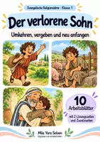 Vorschau - Arbeitsblätter - Der verlorene Sohn | Religion Klasse 1 Arbeitsblätter | Evangelische Religionslehre | 10 Arbeitsblätter als PDF - Deckblatt