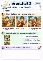 Vorschau - Arbeitsblätter - Der verlorene Sohn | Religion Klasse 1 Arbeitsblätter | Evangelische Religionslehre | 10 Arbeitsblätter als PDF - Seite 3