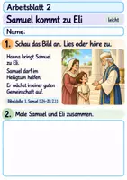 Vorschau - Arbeitsblätter - Samuel hört Gottes Ruf | Religion Klasse 1 Arbeitsblätter | Evangelische Religionslehre | 10 Arbeitsblätter als PDF - Seite 2