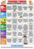 Vorschau - Arbeitsblätter - Freunde finden – Kostenloses Würfelspiel mit 30 Aufgaben - Deckblatt