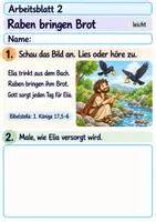 Vorschau - Arbeitsblätter - Elia – Gott sorgt für ihn | Religion Klasse 1 Arbeitsblätter | Evangelische Religionslehre | 10 Arbeitsblätter als PDF - Seite 2