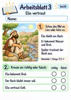 Vorschau - Arbeitsblätter - Elia – Gott sorgt für ihn | Religion Klasse 1 Arbeitsblätter | Evangelische Religionslehre | 10 Arbeitsblätter als PDF - Seite 3