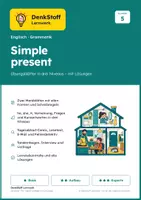 Vorschau - Arbeitsblätter - Simple Present Klasse 5 – Übungsblätter - Deckblatt