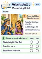 Vorschau - Arbeitsblätter - Ester ist mutig | Religion Klasse 1 Arbeitsblätter | Evangelische Religionslehre | 10 Arbeitsblätter als PDF - Seite 3