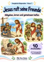Vorschau - Arbeitsblätter - Jesus ruft seine Freunde | Religion Klasse 1 Arbeitsblätter | Evangelische Religionslehre | 10 Arbeitsblätter als PDF - Deckblatt
