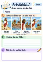 Vorschau - Arbeitsblätter - Jesus ruft seine Freunde | Religion Klasse 1 Arbeitsblätter | Evangelische Religionslehre | 10 Arbeitsblätter als PDF - Seite 1